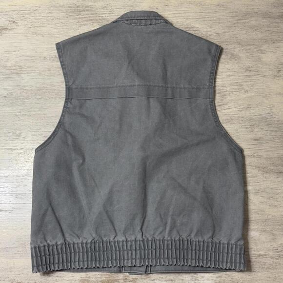 EUC Women’s Ms Lee Grey Denim Corduroy Button up Vest  Size Medium - Picture 6 of 6